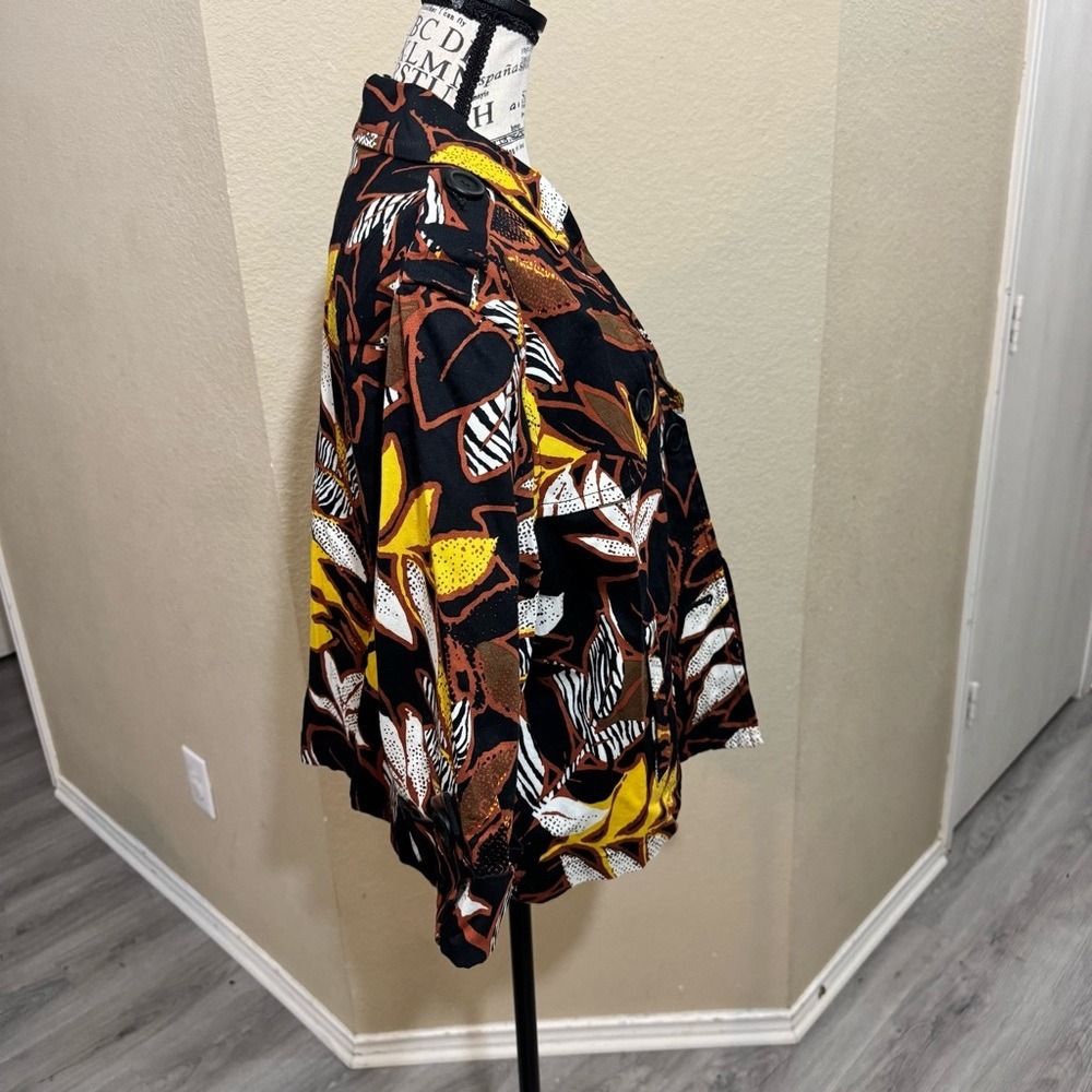 Ruby Rd. Black and yellow Patterned‎ Jacket - Picture 4 of 11